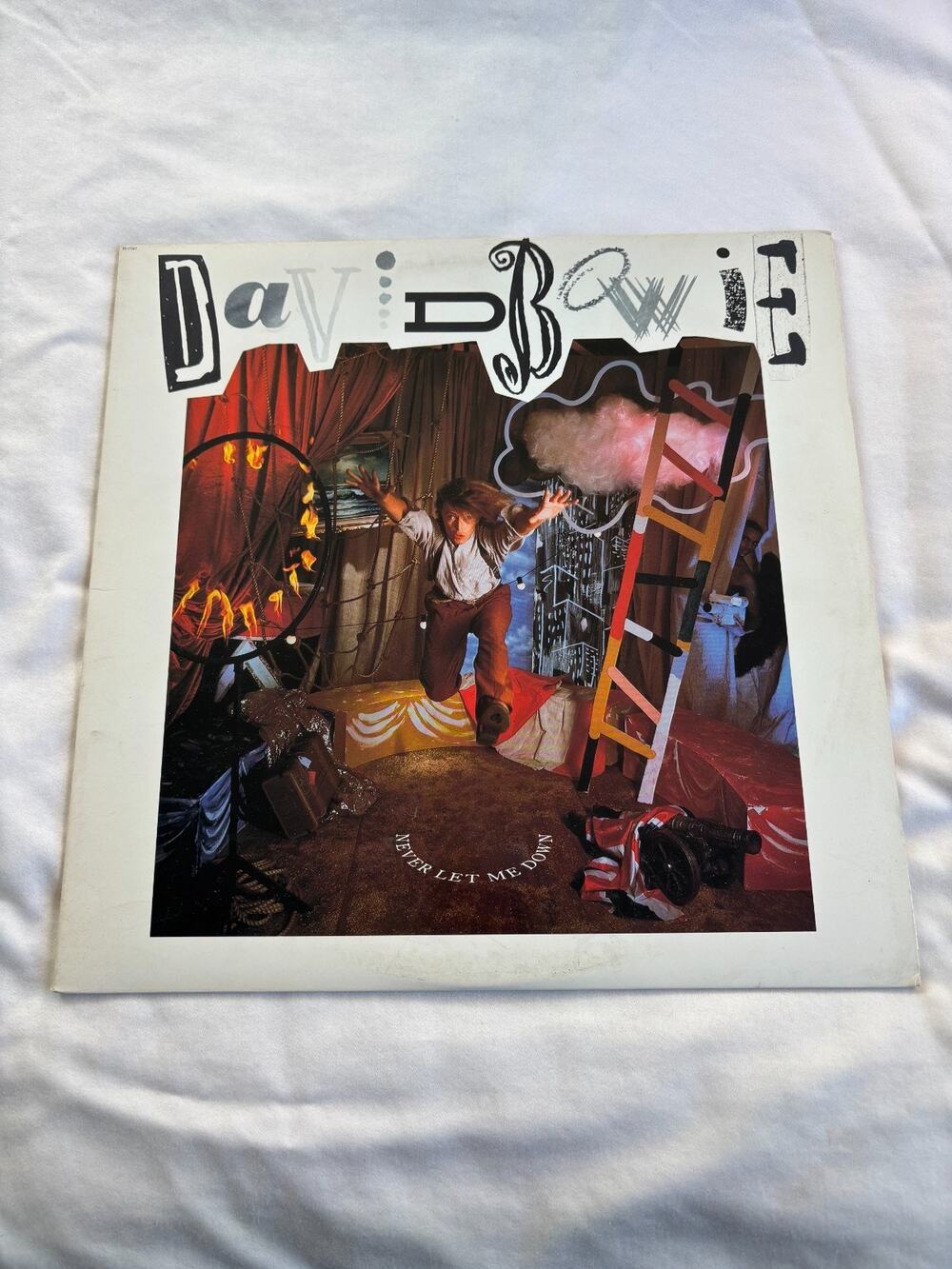 David Bowie Never Let Me Down LP Vinyl Record NM NM DMM 1987 original pressing